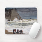 Claude Monet - Rough Sea at Etretat Mousepad (Mit Mouse)