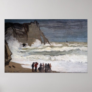 Claude Monet - Rough Sea at Etretat Poster