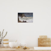 Claude Monet - Rough Sea at Etretat Poster (Küche)