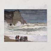 Claude Monet - Rough Sea at Etretat Postkarte (Vorderseite)