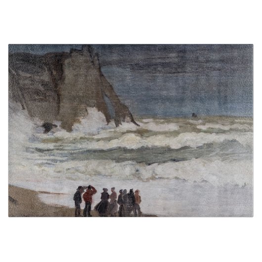 Claude Monet - Rough Sea at Etretat Schneidebrett (Vorderseite)