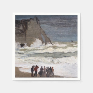 Claude Monet - Rough Sea at Etretat Serviette
