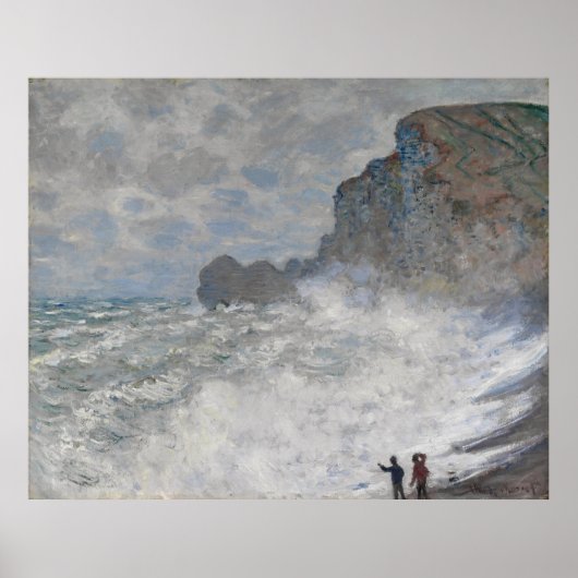 Claude Monet ~ Rough Weather at Etretat Poster (Vorne)