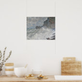 Claude Monet - Rough Weather at Étretat Poster (Küche)
