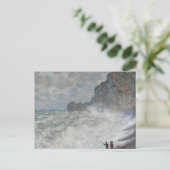 Claude Monet - Rough Weather at Étretat Postkarte (Stehend Vorderseite)