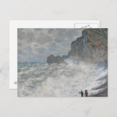 Claude Monet - Rough Weather at Étretat Postkarte (Vorne/Hinten)