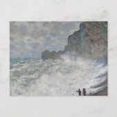 Claude Monet - Rough Weather at Étretat Postkarte (Vorderseite)