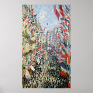 Claude Monet   Rue Montorgueil, Paris Poster