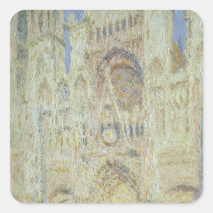 Claude Monet Ruen Cathedral at Sunset, 1894 Quadratischer Aufkleber