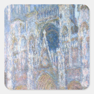Claude Monet Ruen Cathedral Quadratischer Aufkleber