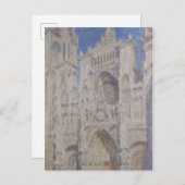 Claude Monet | Ruen Kathedrale Das Portal Sonnenli Postkarte (Vorne/Hinten)
