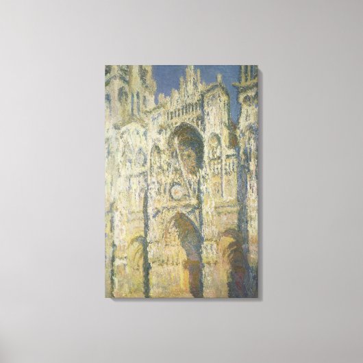 Claude Monet | Ruen Kathedrale in voller Sonnenein Leinwanddruck (Vorderseite)