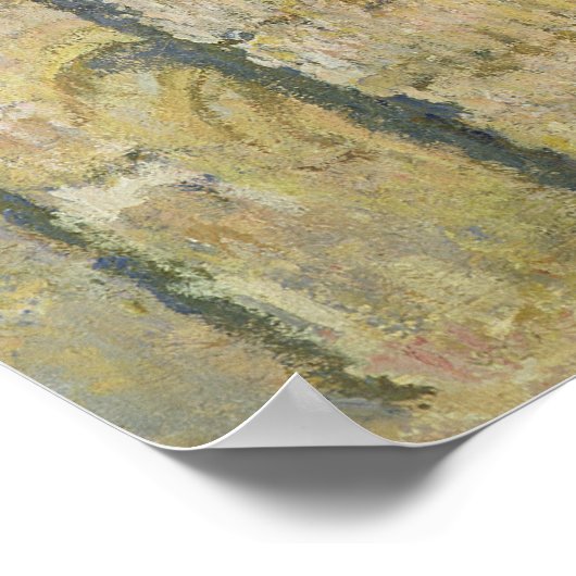 Claude Monet | Ruen Kathedrale in voller Sonnenein Poster (Ecke)