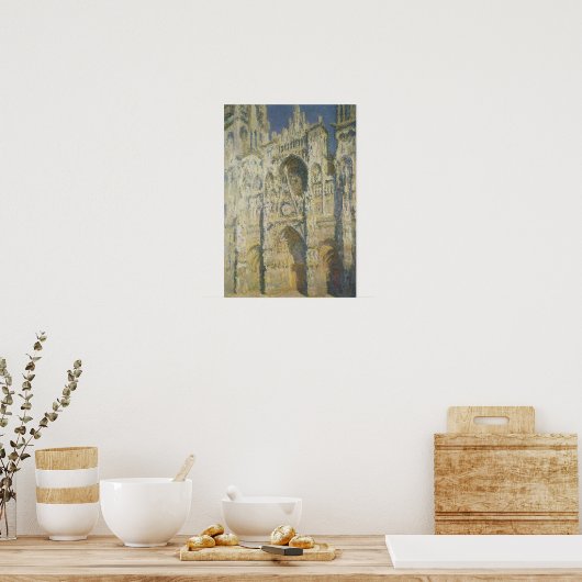 Claude Monet | Ruen Kathedrale in voller Sonnenein Poster (Küche)