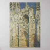 Claude Monet | Ruen Kathedrale in voller Sonnenein Poster (Vorne)