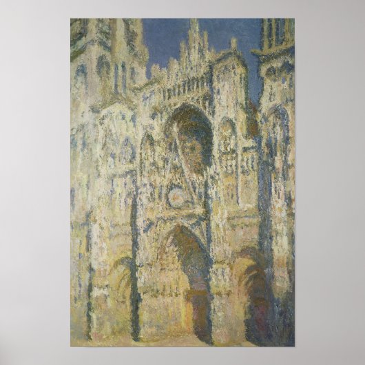 Claude Monet | Ruen Kathedrale in voller Sonnenein Poster (Vorne)