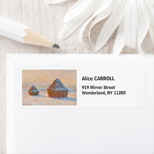 Claude Monet - Rührstäbe, Schneeeffekt, Morgen (Insitu)