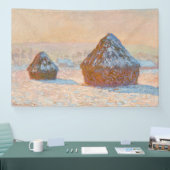 Claude Monet - Rührstäbe, Schneeeffekt, Morgen Banner (Messe)