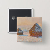 Claude Monet - Rührstäbe, Schneeeffekt, Morgen Button (Vorne & Hinten)