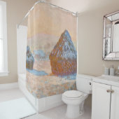 Claude Monet - Rührstäbe, Schneeeffekt, Morgen Duschvorhang (Beispiel)