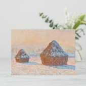 Claude Monet - Rührstäbe, Schneeeffekt, Morgen Einladung (Stehend Vorderseite)