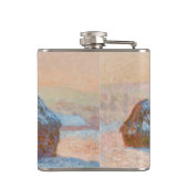 Claude Monet - Rührstäbe, Schneeeffekt, Morgen Flachmann (Rückseite)