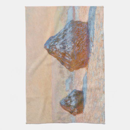 Claude Monet - Rührstäbe, Schneeeffekt, Morgen Geschirrtuch (Vertikal)