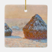 Claude Monet - Rührstäbe, Schneeeffekt, Morgen Keramikornament (Rückseite)