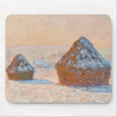 Claude Monet - Rührstäbe, Schneeeffekt, Morgen Mousepad (Vorne)