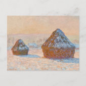 Claude Monet - Rührstäbe, Schneeeffekt, Morgen Postkarte (Vorderseite)