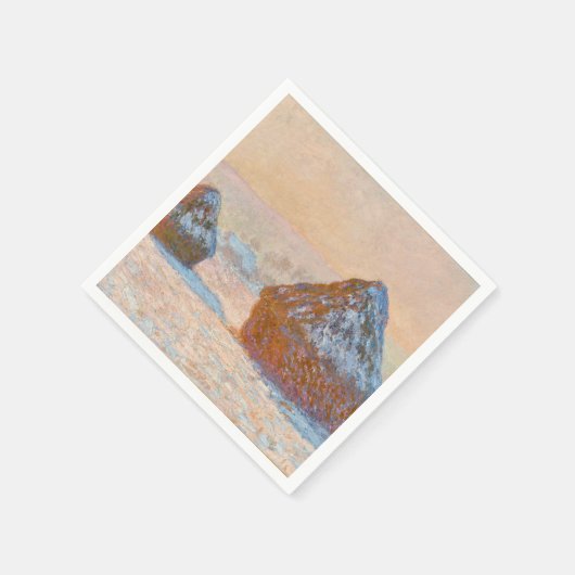 Claude Monet - Rührstäbe, Schneeeffekt, Morgen Serviette (Ecke)