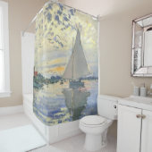 Claude Monet - Sailboat At Le Petit Gennevilliers Duschvorhang (Beispiel)