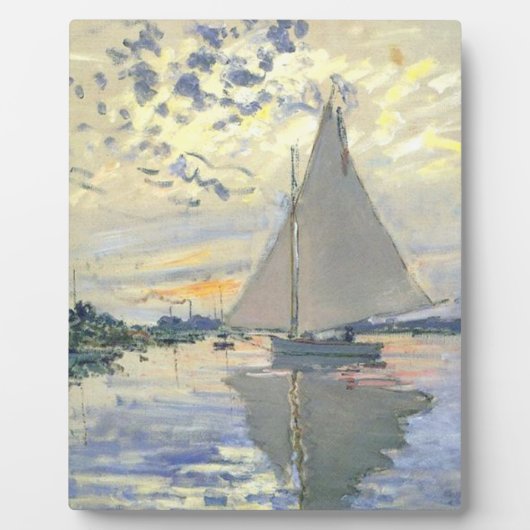 Claude Monet - Sailboat At Le Petit Gennevilliers Fotoplatte (Vorderseite)