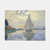 Claude Monet - Sailboat At Le Petit Gennevilliers Fußmatte (Vorderseite)