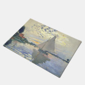 Claude Monet - Sailboat At Le Petit Gennevilliers Fußmatte (Schrägansicht)