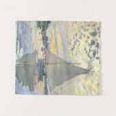 Claude Monet - Sailboat At Le Petit Gennevilliers Wandteppich (Vorderseite (Horizontal))