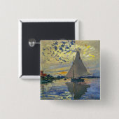 Claude Monet - Sailboat bei Le Petit-Gennevilliers Button (Vorne & Hinten)