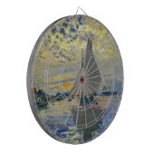 Claude Monet - Sailboat bei Le Petit-Gennevilliers Dartscheibe (Vorderseite Links)