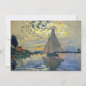 Claude Monet - Sailboat bei Le Petit-Gennevilliers Einladung (Vorderseite)
