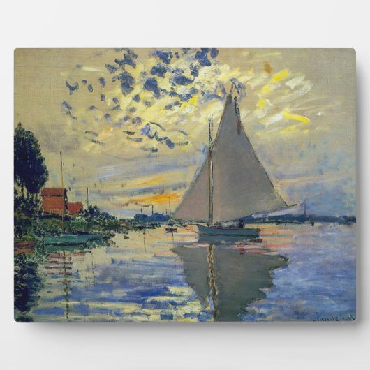 Claude Monet - Sailboat bei Le Petit-Gennevilliers Fotoplatte (Vorderseite)