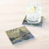 Claude Monet - Sailboat bei Le Petit-Gennevilliers Glasuntersetzer (Schrägansicht)