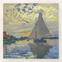Claude Monet - Sailboat bei Le Petit-Gennevilliers Glasuntersetzer