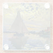 Claude Monet - Sailboat bei Le Petit-Gennevilliers Glasuntersetzer (Rückseite)