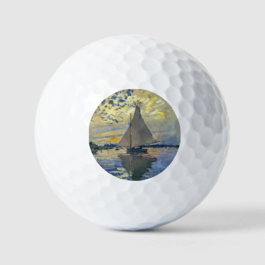 Claude Monet - Sailboat bei Le Petit-Gennevilliers Golfball (Vorderseite)