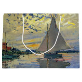 Claude Monet - Sailboat bei Le Petit-Gennevilliers Große Geschenktüte (Vorderseite)