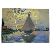 Claude Monet - Sailboat bei Le Petit-Gennevilliers Große Geschenktüte (Rückseite)