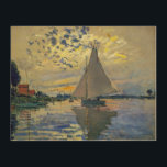 Claude Monet - Sailboat bei Le Petit-Gennevilliers Holzdruck<br><div class="desc">Sailboat at Le Petit-Gennevilliers / Voilier au Petit-Gennevilliers - Claude Monet,  1874</div>