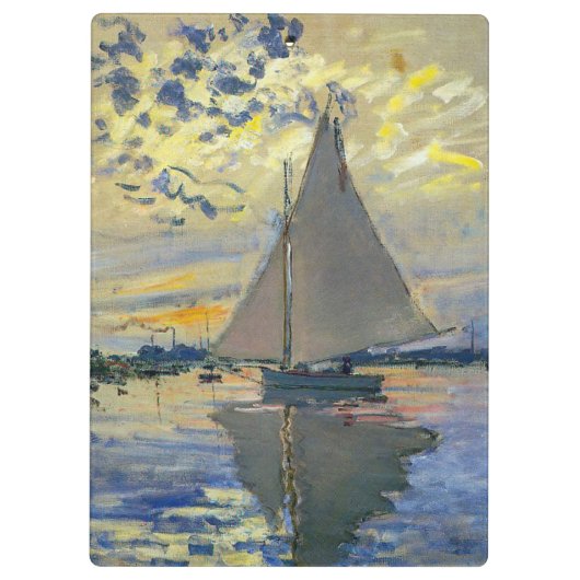 Claude Monet - Sailboat bei Le Petit-Gennevilliers Klemmbrett (Rückseite)