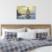 Claude Monet - Sailboat bei Le Petit-Gennevilliers Leinwanddruck (Insitu (Schlafzimmer))