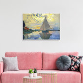 Claude Monet - Sailboat bei Le Petit-Gennevilliers Leinwanddruck (Insitu (Wohnzimmer))